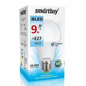 Светодиодная лампа Smartbuy A-60-9W/4000 E27